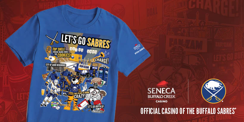 Buffalo Sabres Mural T-Shirt at Seneca Buffalo Creek