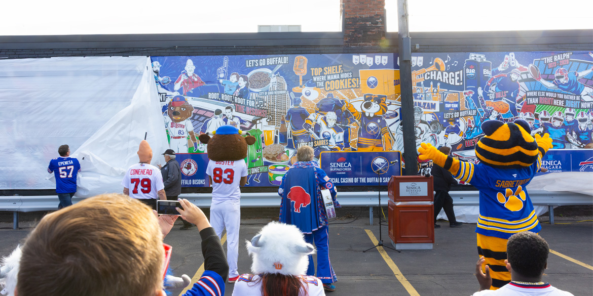From A Fan To The Fans: New Digital Art Mural Installation Scores Big In Downtown Buffalo