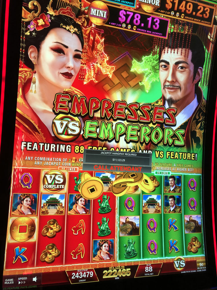 $11,124 on Empresses vs Emperors on November 3