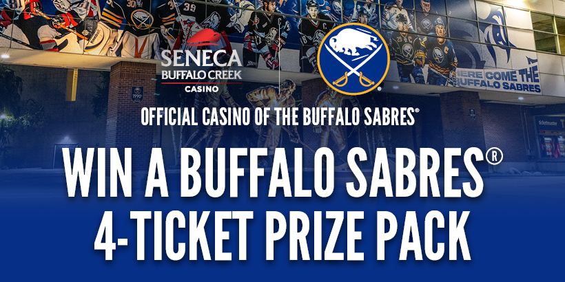 Win A Buffalo Sabres® 4-Ticket Prize Pack at Seneca Buffalo Creek