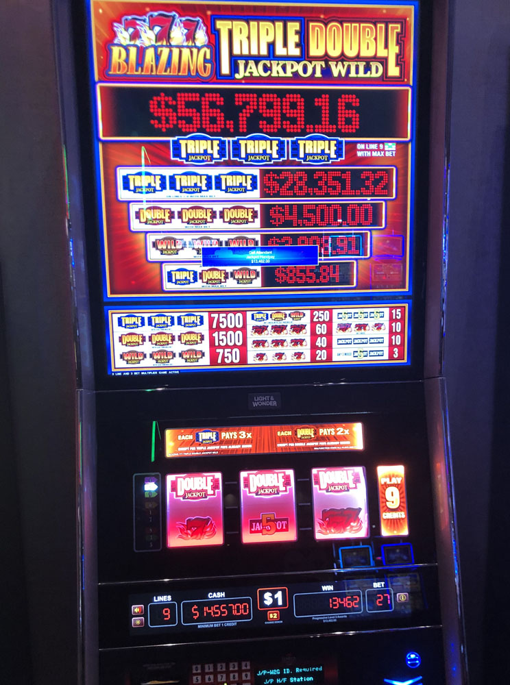 $13,462 on Blazing 777 Triple Double Jackpot Wild on October 27